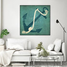 Nautical Anchor Blue by Ryan Fowler on GIANT ART - white nautical