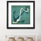Nautical Anchor Blue by Ryan Fowler on GIANT ART - white nautical