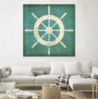 Nautical Shipwheel Blue by Ryan Fowler on GIANT ART - white nautical