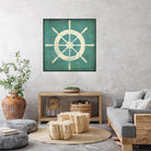 Nautical Shipwheel Blue by Ryan Fowler on GIANT ART - white nautical