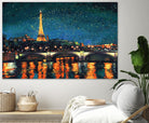 Paris Nights Blue I by James Wiens on GIANT ART - yellow city scene