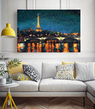 Paris Nights Blue I by James Wiens on GIANT ART - blue architecture eiffel tower