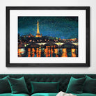 Paris Nights Blue I by James Wiens on GIANT ART - blue architecture eiffel tower