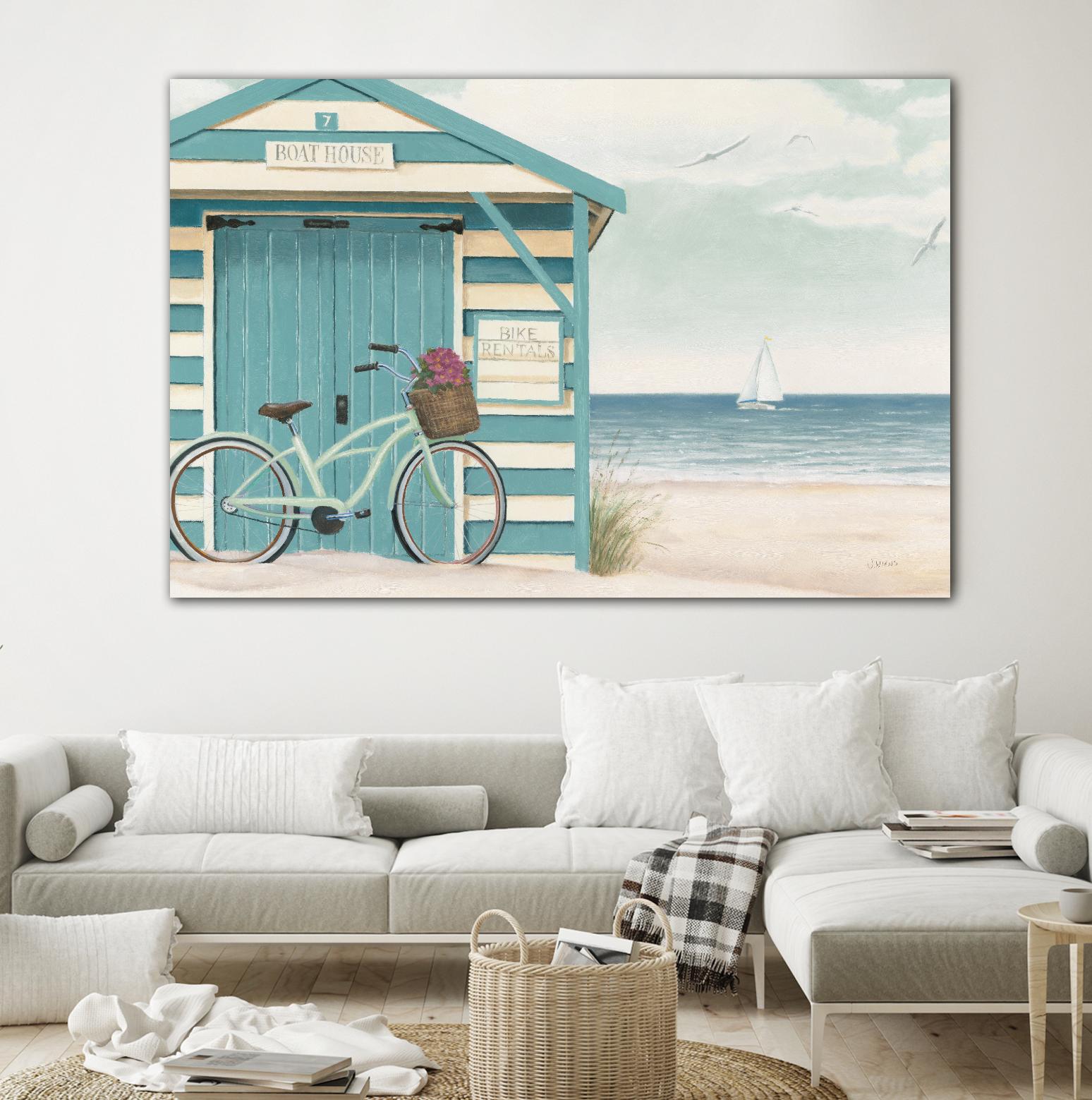 Beach Cruiser I by James Wiens on GIANT ART - beige nautical