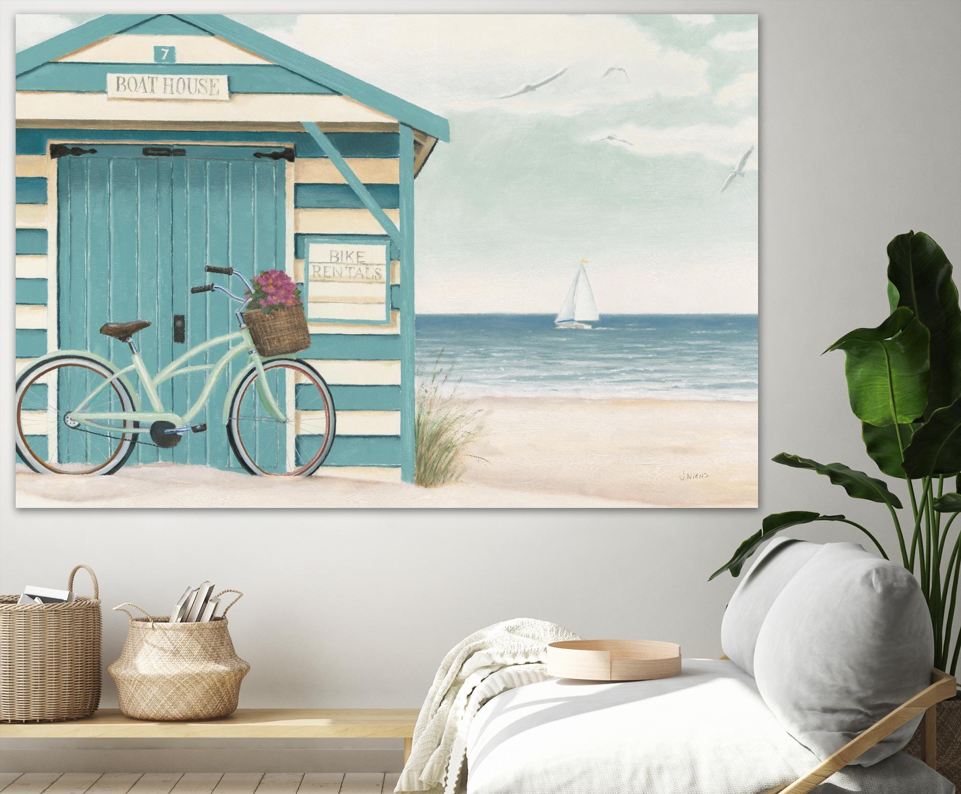 Beach Cruiser I by James Wiens on GIANT ART - beige nautical