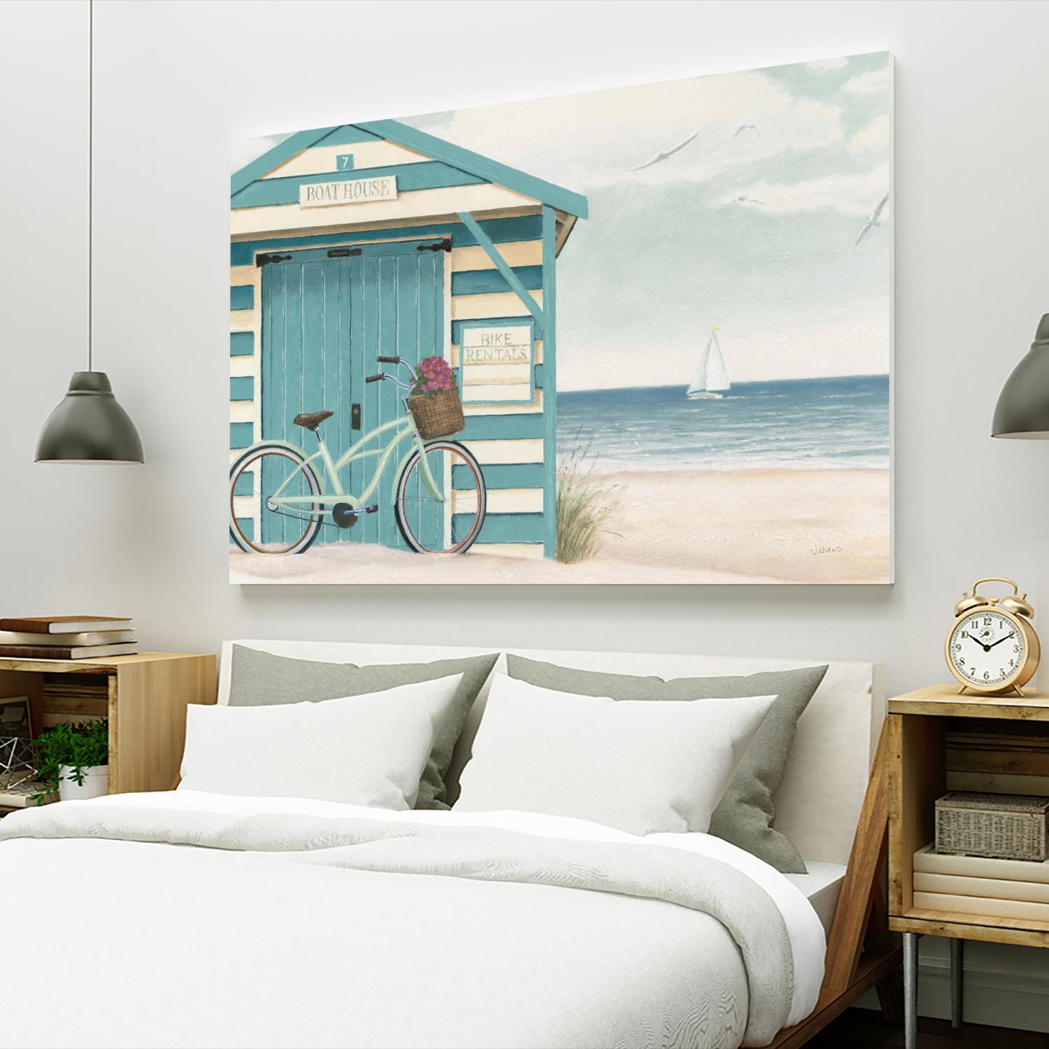 Beach Cruiser I by James Wiens on GIANT ART - beige nautical
