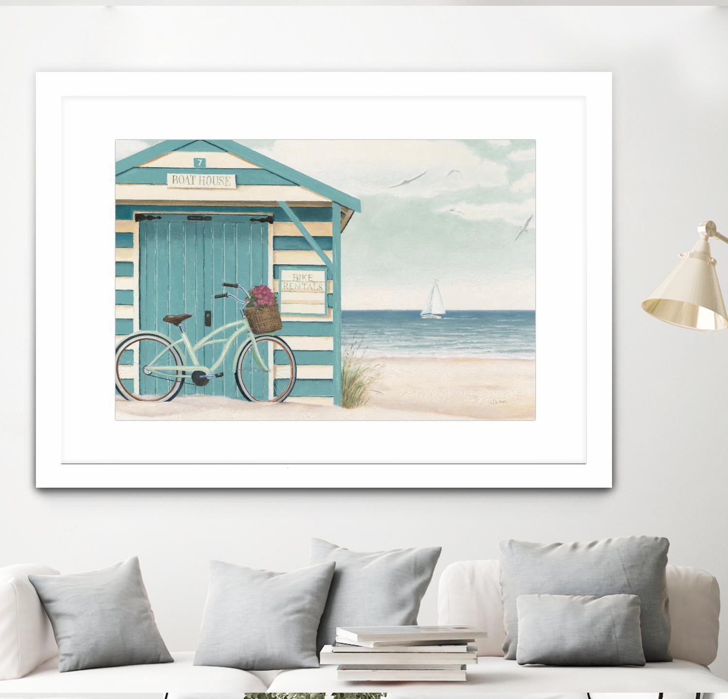 Beach Cruiser I by James Wiens on GIANT ART - blue costal canadien