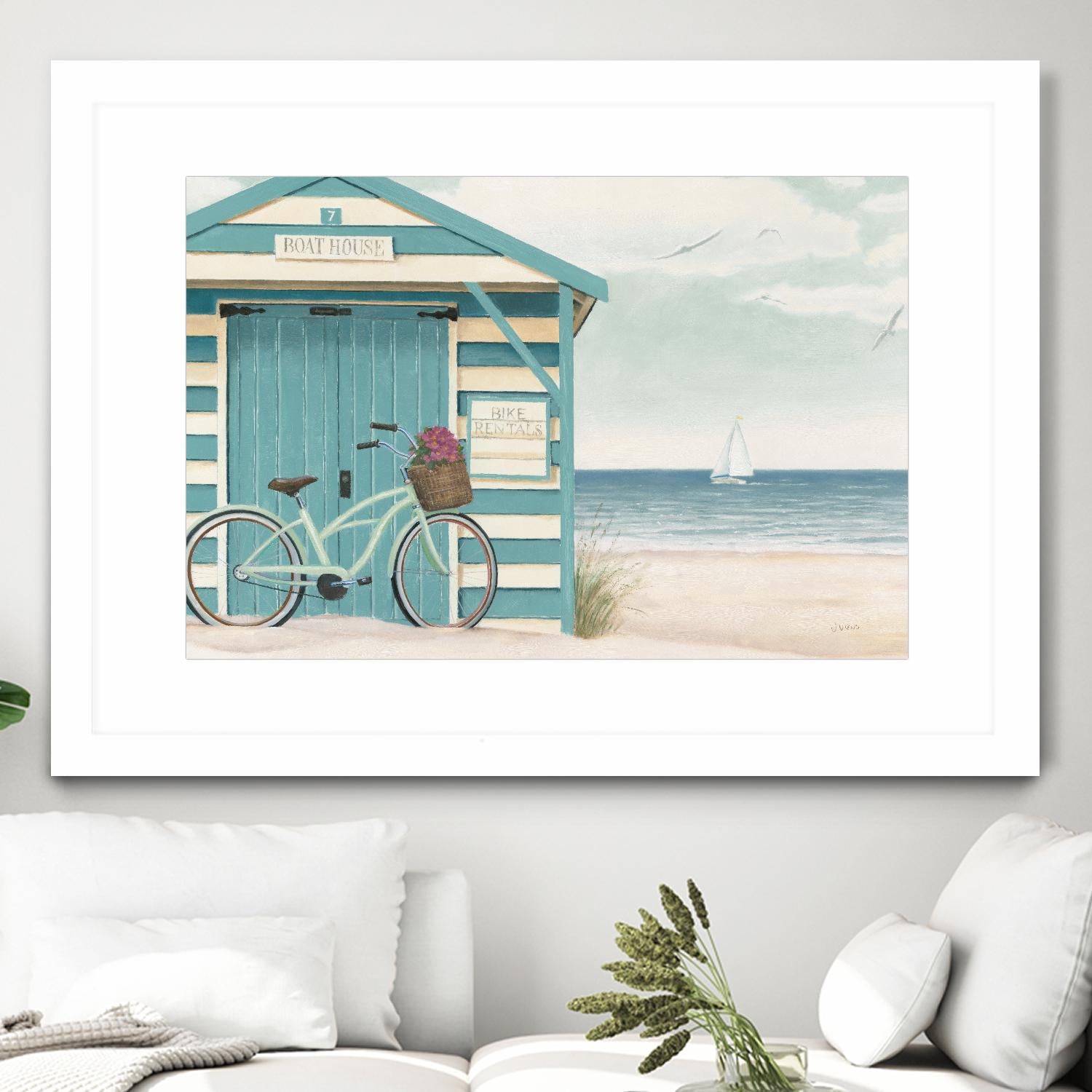 Beach Cruiser I by James Wiens on GIANT ART - blue costal canadien