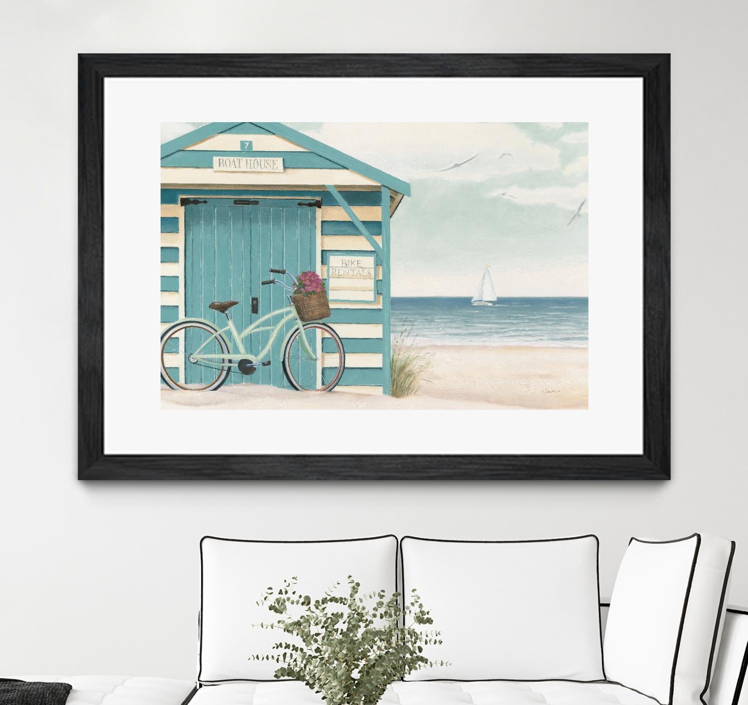 Beach Cruiser I by James Wiens on GIANT ART - blue costal canadien