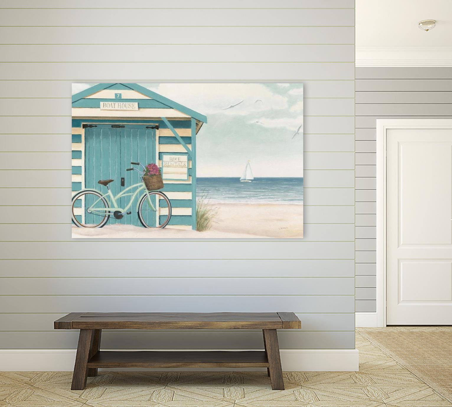 Beach Cruiser I by James Wiens on GIANT ART - blue costal canadien