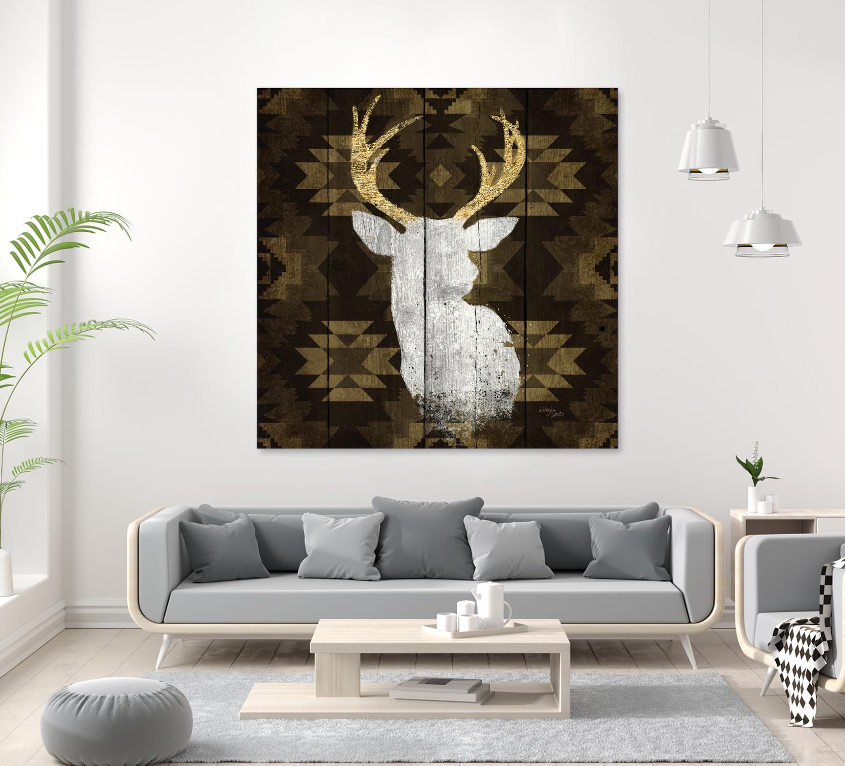 Precious Antlers II by Wellington Studio on GIANT ART - beige country look