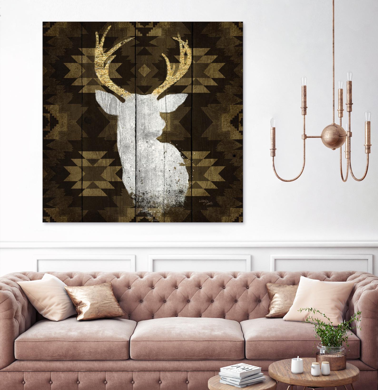 Precious Antlers II by Wellington Studio on GIANT ART - beige country look