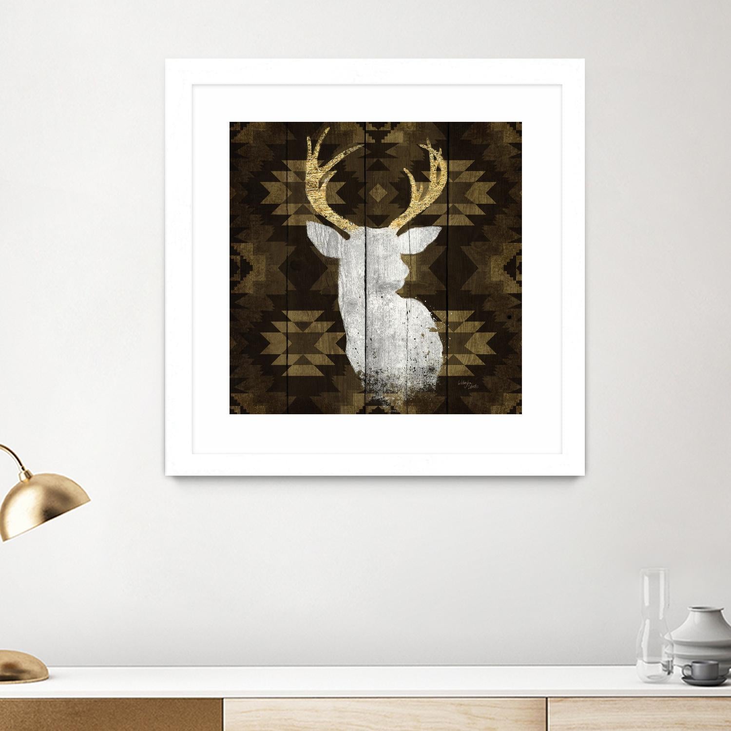 Precious Antlers II by Wellington Studio on GIANT ART - beige country look