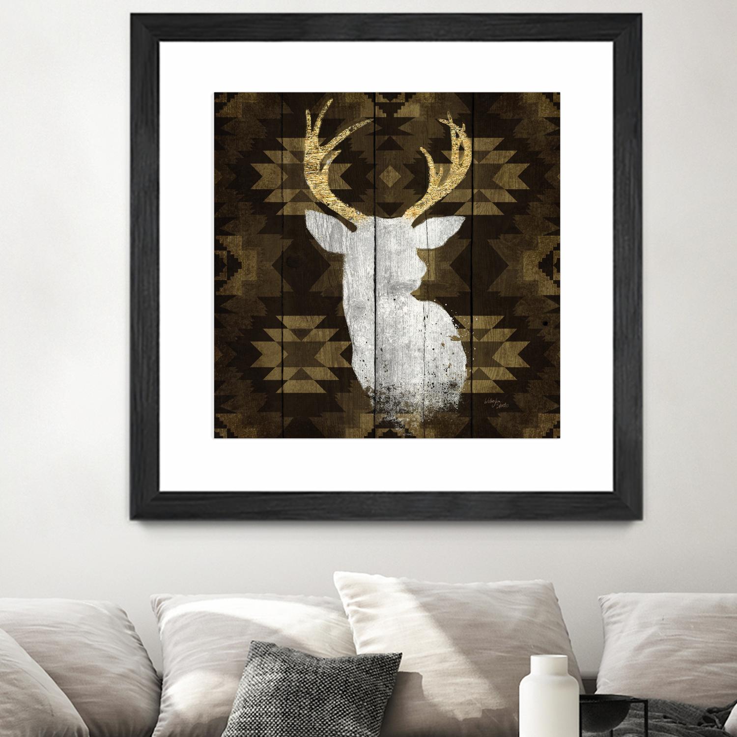 Precious Antlers II by Wellington Studio on GIANT ART - beige country look