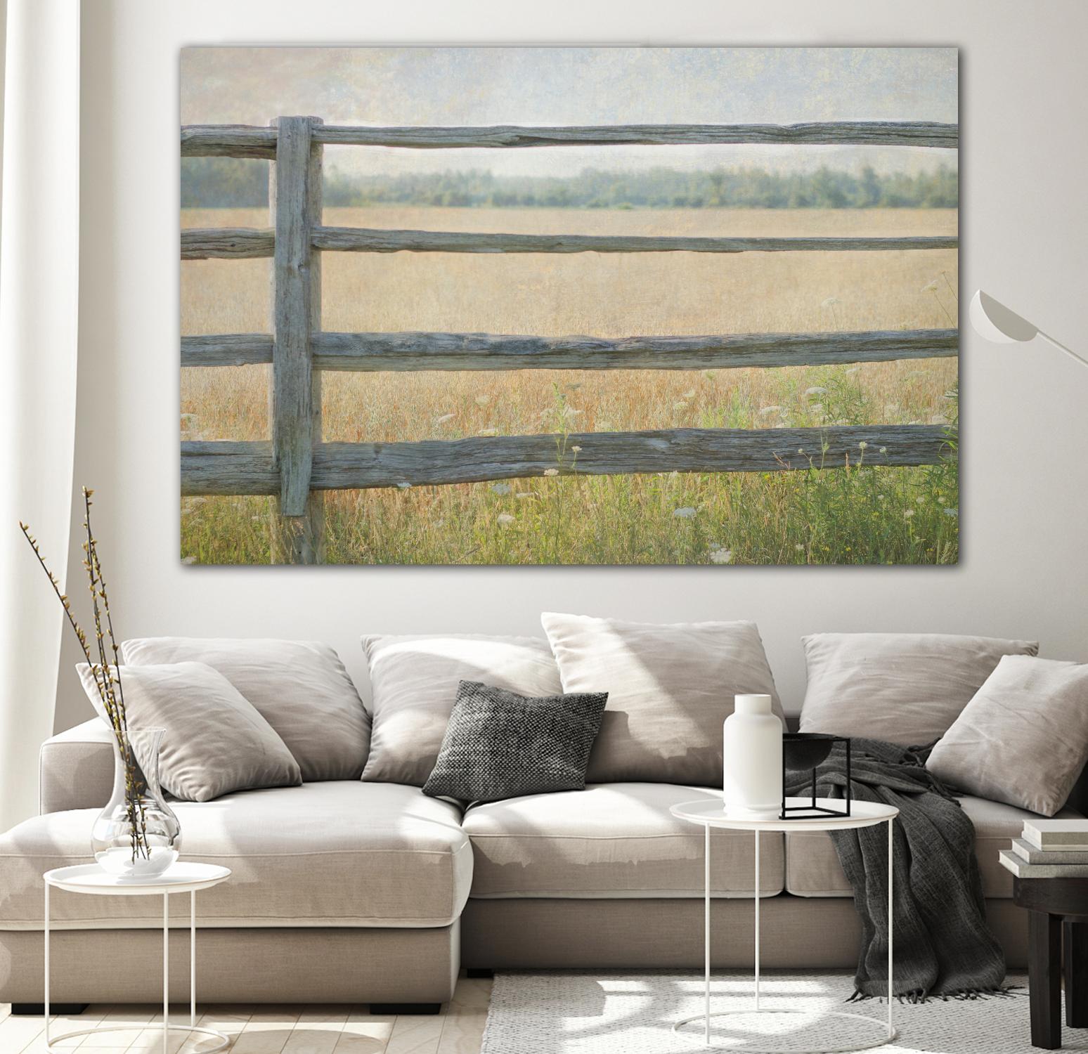 Edge of the Field by Elizabeth Urquhart on GIANT ART - grey landscape