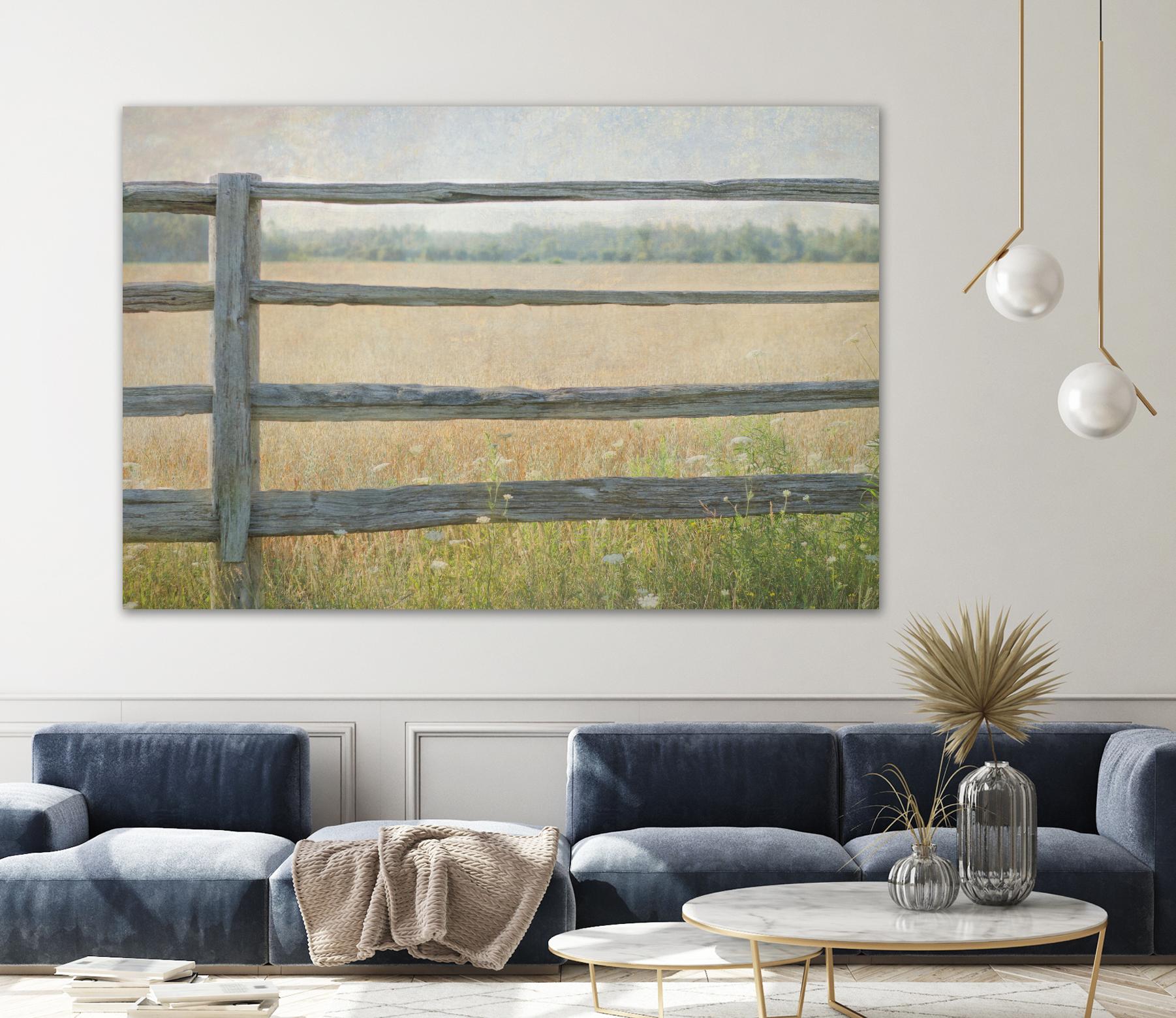 Edge of the Field by Elizabeth Urquhart on GIANT ART - grey landscape