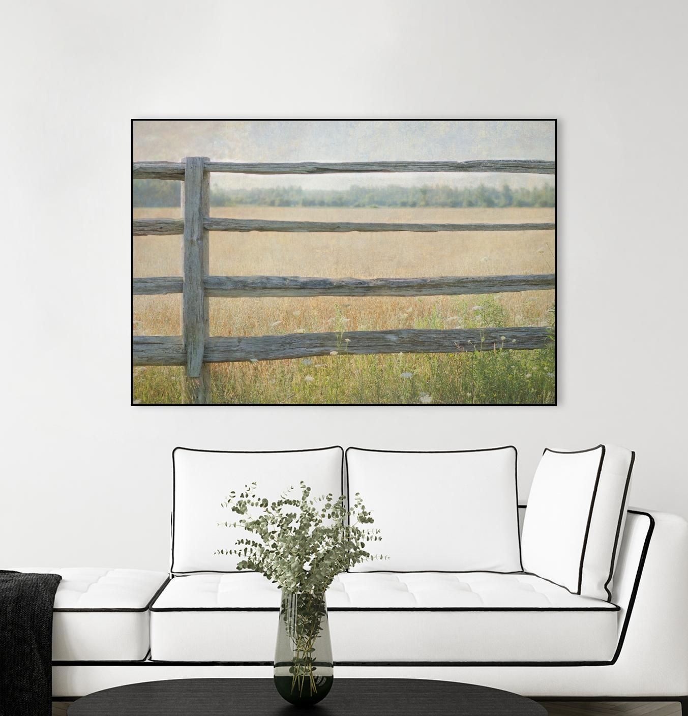 Edge of the Field by Elizabeth Urquhart on GIANT ART - grey landscape