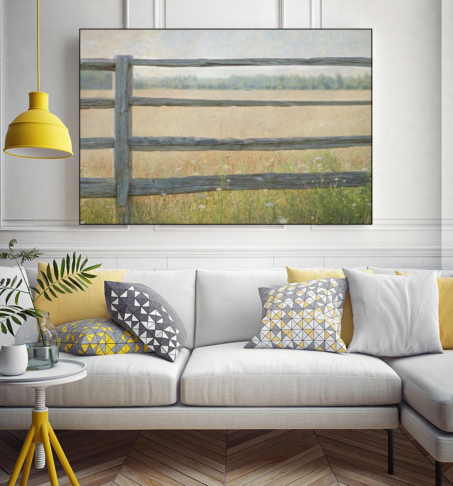 Edge of the Field by Elizabeth Urquhart on GIANT ART - grey landscape