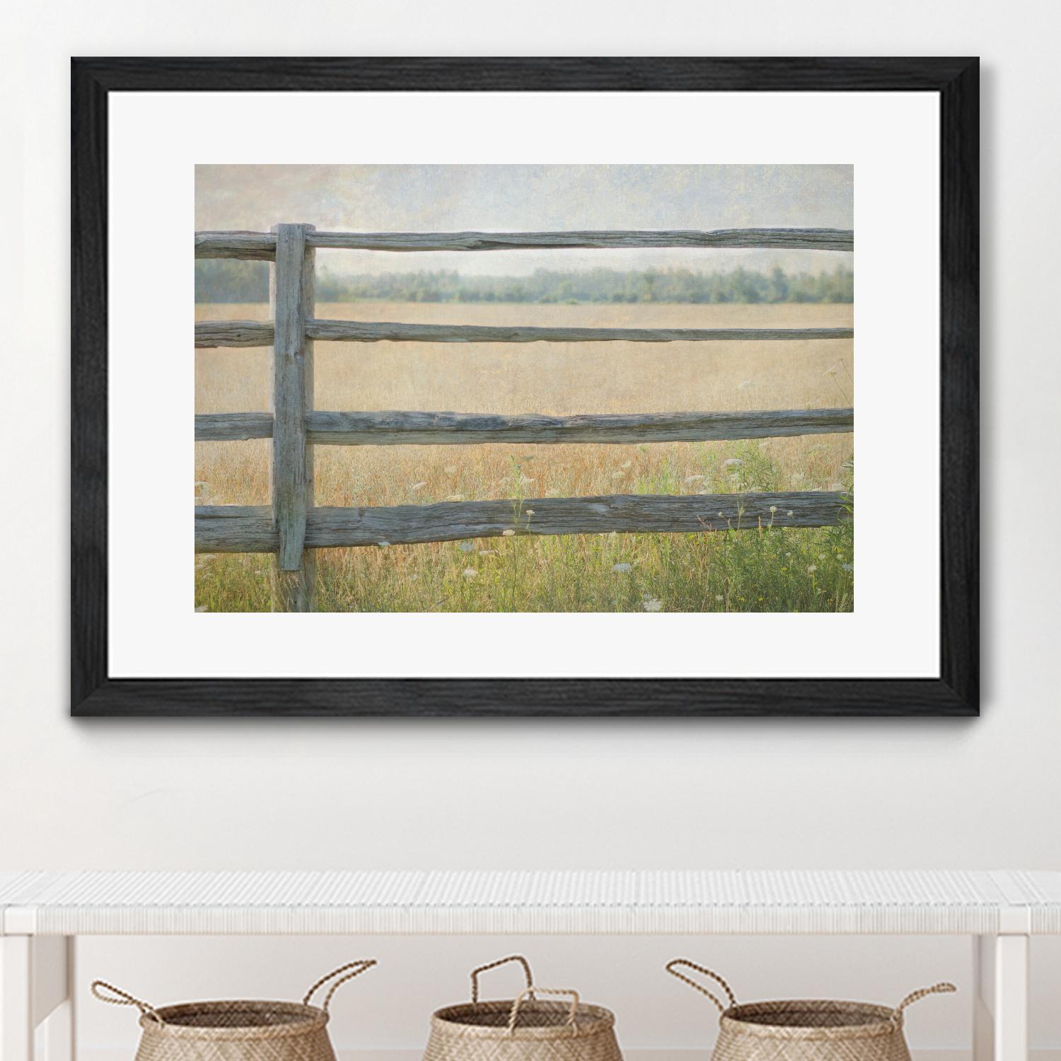 Edge of the Field by Elizabeth Urquhart on GIANT ART - grey landscape