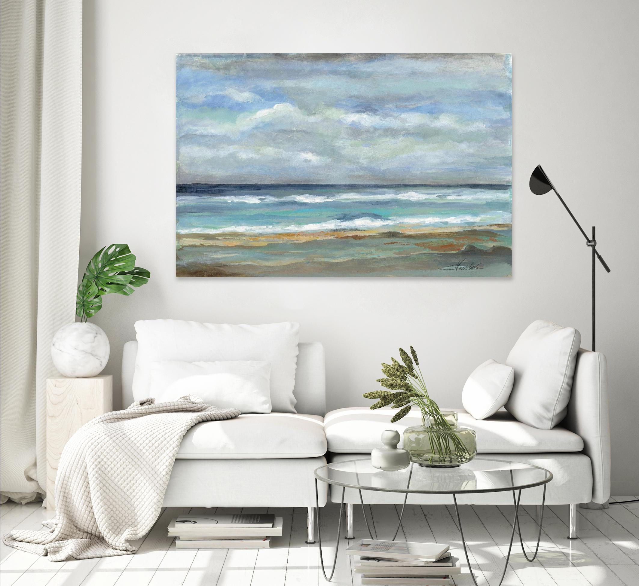 Seashore by Silvia Vassileva on GIANT ART - beige sea scene