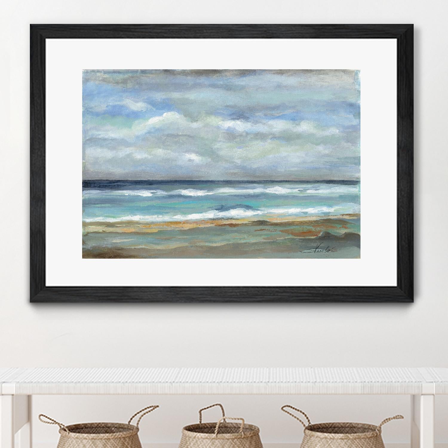Seashore by Silvia Vassileva on GIANT ART - beige sea scene
