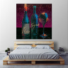 Wine Splash Dark III by Wellington Studio on GIANT ART - blue fruit-food-drink