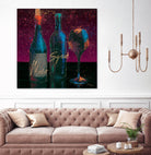 Wine Splash Dark III by Wellington Studio on GIANT ART - blue fruit-food-drink