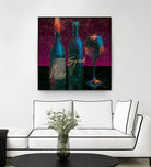Wine Splash Dark III by Wellington Studio on GIANT ART - blue fruit-food-drink