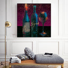 Wine Splash Dark III by Wellington Studio on GIANT ART - blue fruit-food-drink