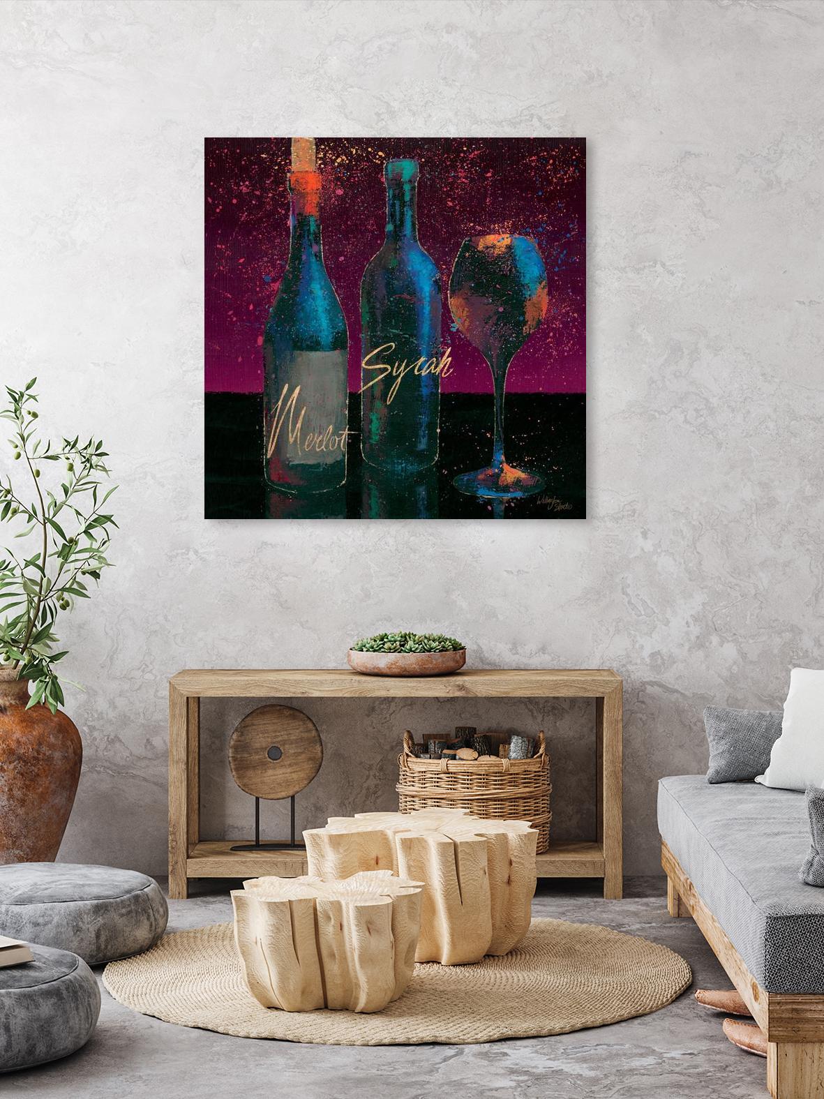 Wine Splash Dark III by Wellington Studio on GIANT ART - blue fruit-food-drink