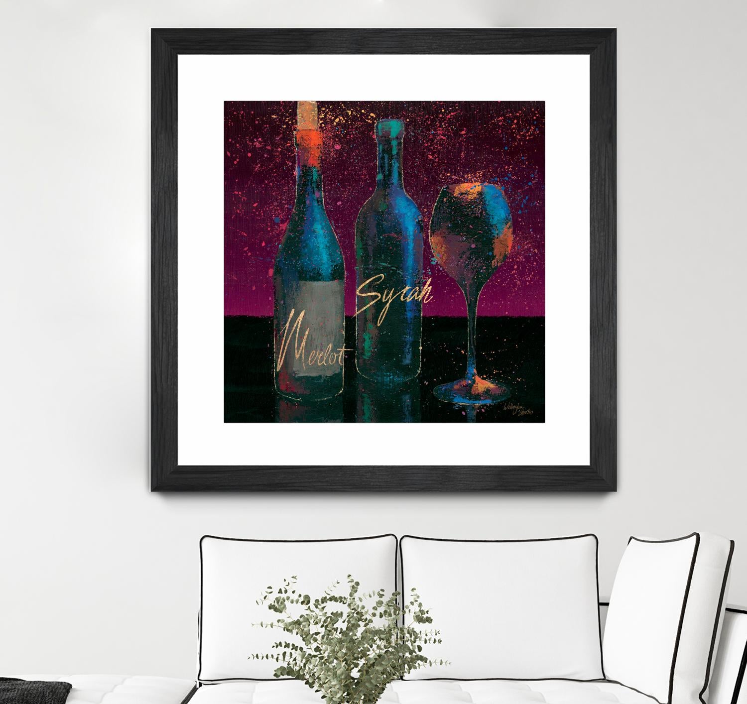 Wine Splash Dark III by Wellington Studio on GIANT ART - blue fruit-food-drink