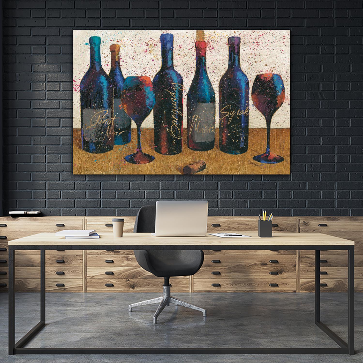 Wine Splash Light I by Wellington Studio on GIANT ART - blue fruit-food-drink