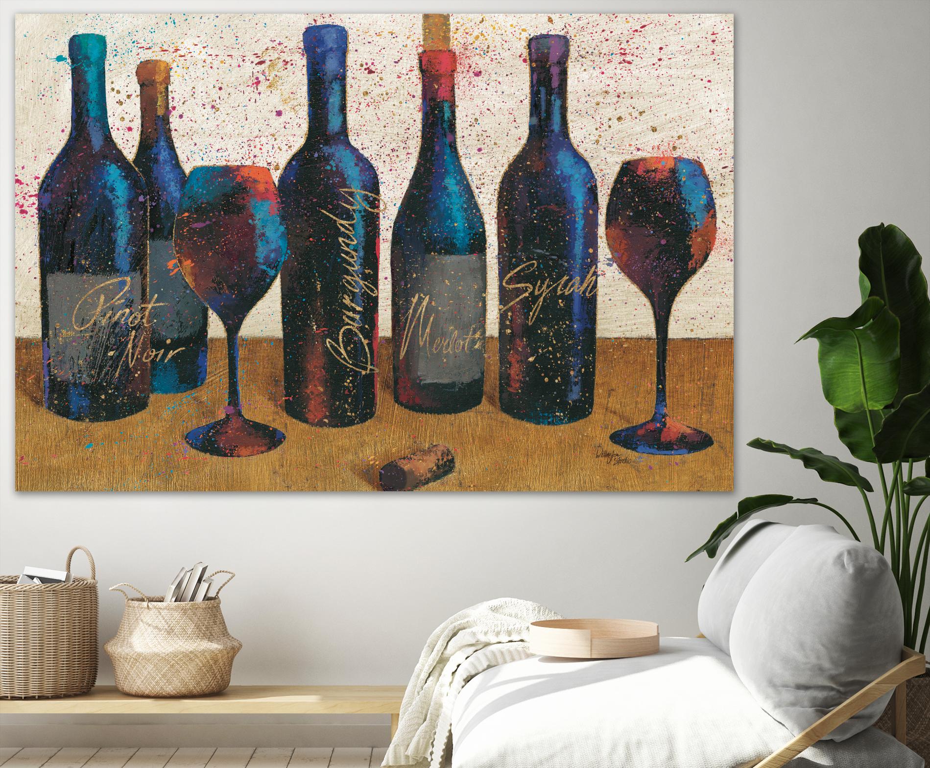Wine Splash Light I by Wellington Studio on GIANT ART - blue fruit-food-drink