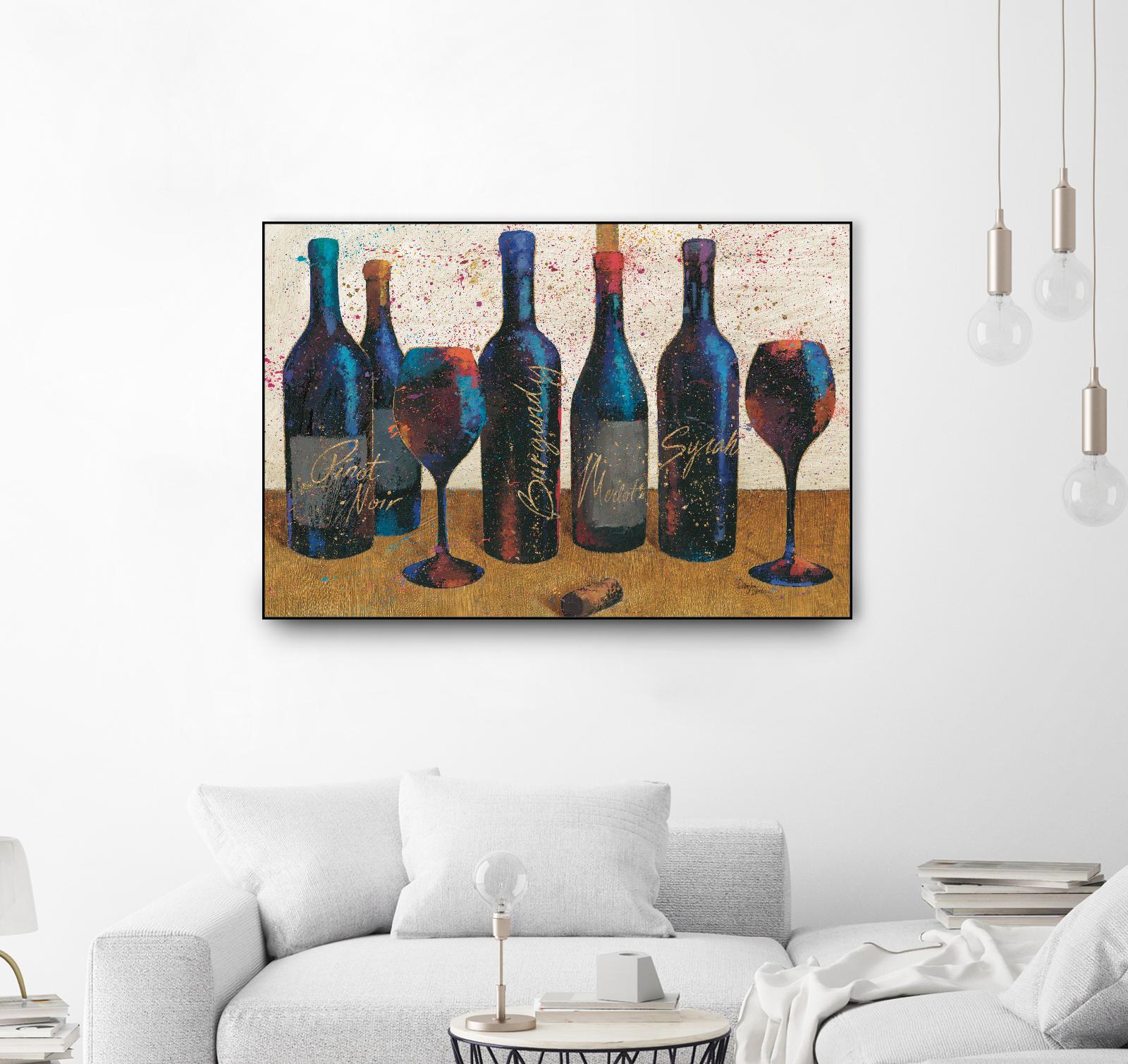Wine Splash Light I by Wellington Studio on GIANT ART - blue fruit-food-drink