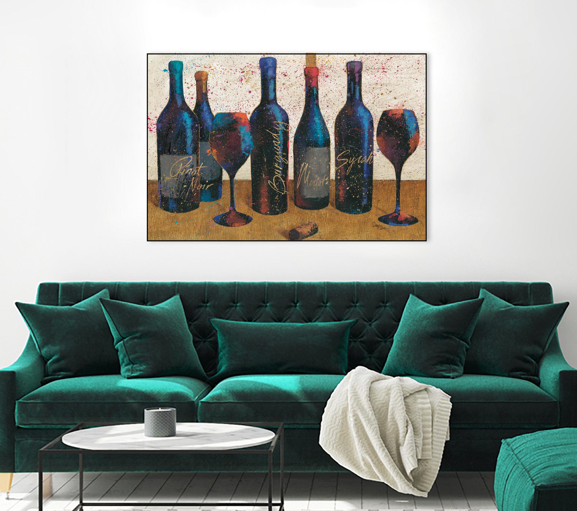 Wine Splash Light I by Wellington Studio on GIANT ART - blue fruit-food-drink