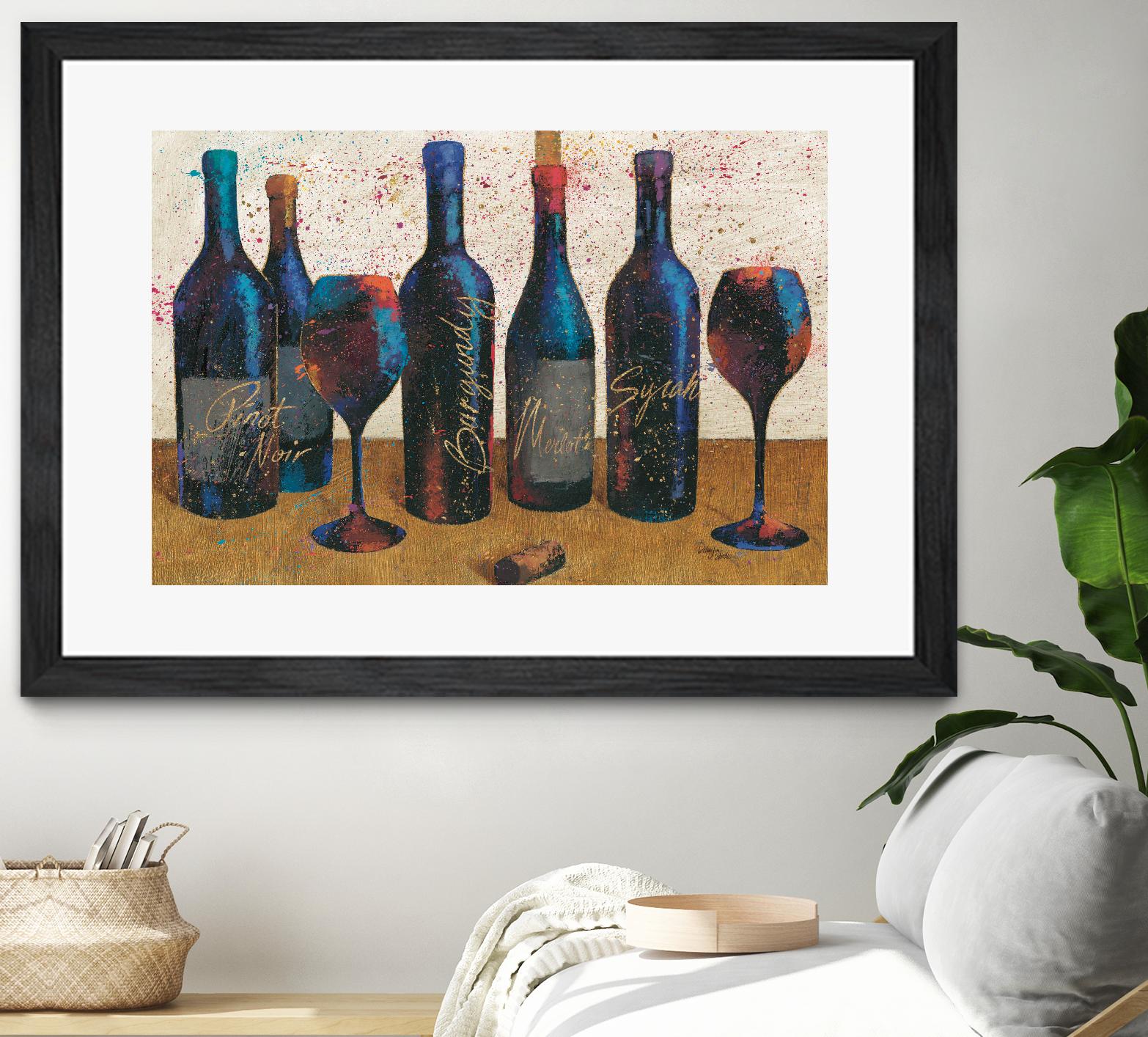 Wine Splash Light I by Wellington Studio on GIANT ART - blue fruit-food-drink