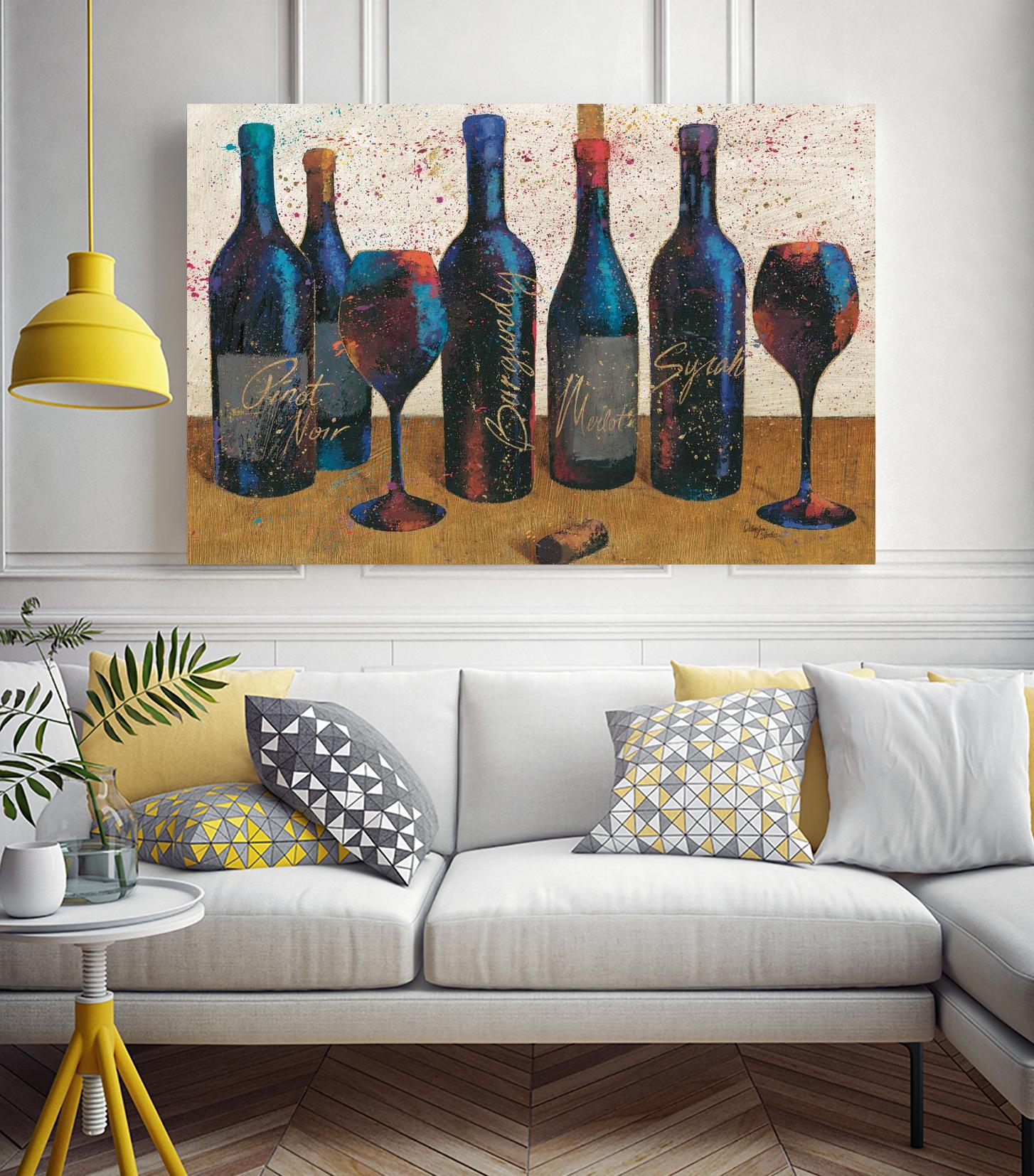 Wine Splash Light I by Wellington Studio on GIANT ART - blue fruit-food-drink