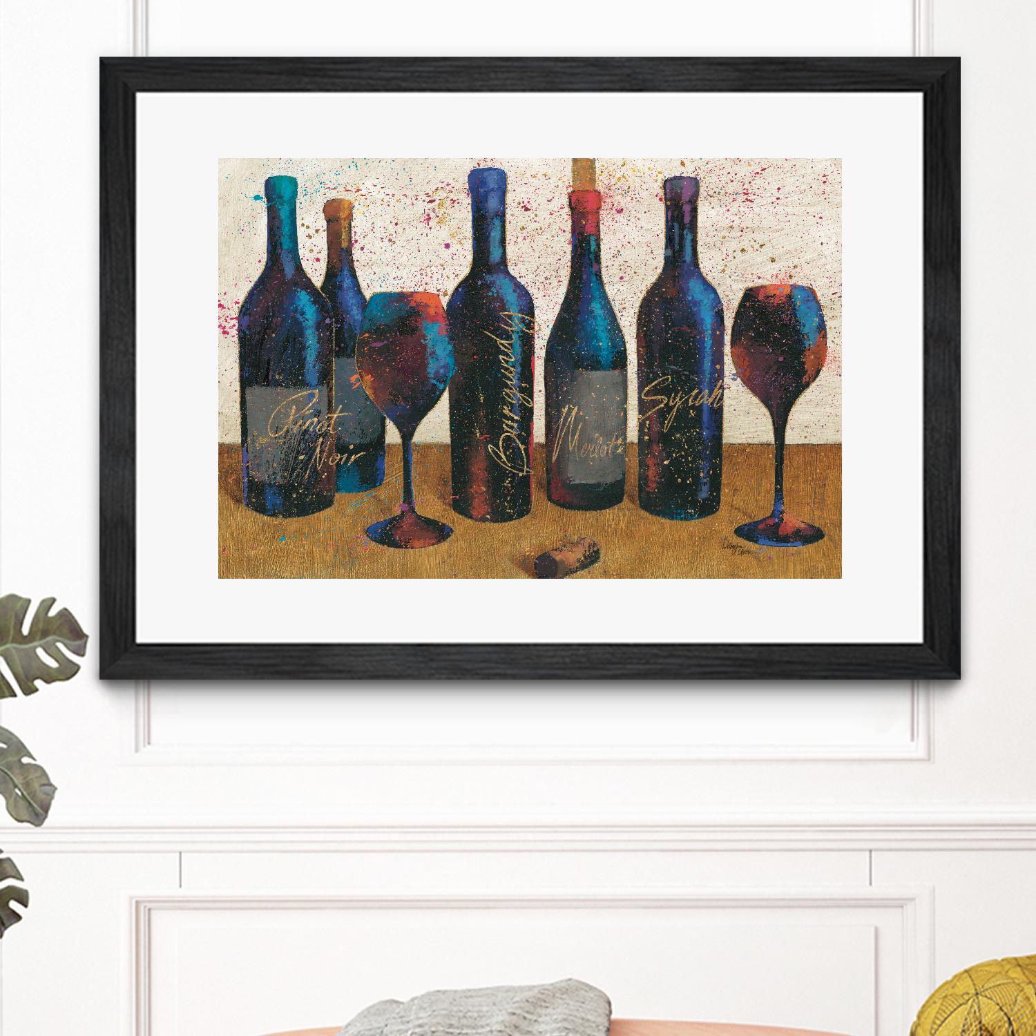 Wine Splash Light I by Wellington Studio on GIANT ART - blue fruit-food-drink