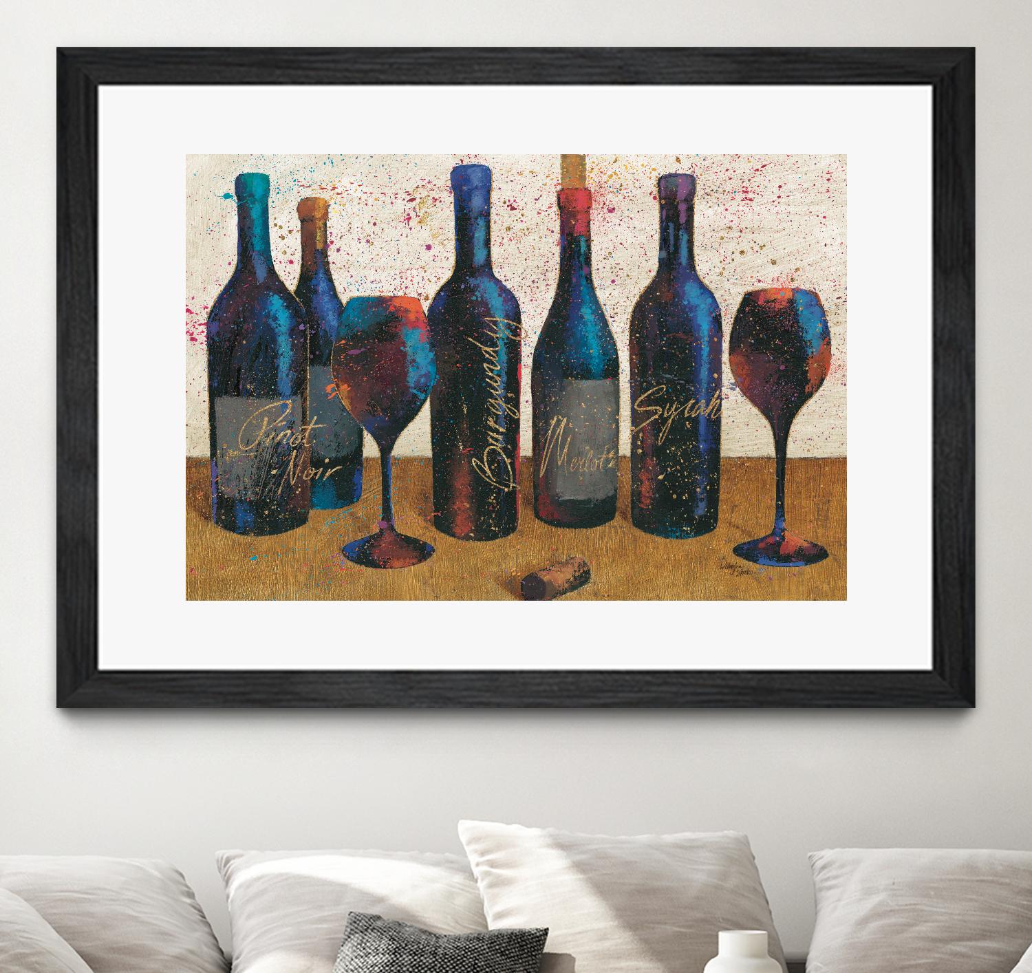 Wine Splash Light I by Wellington Studio on GIANT ART - blue fruit-food-drink