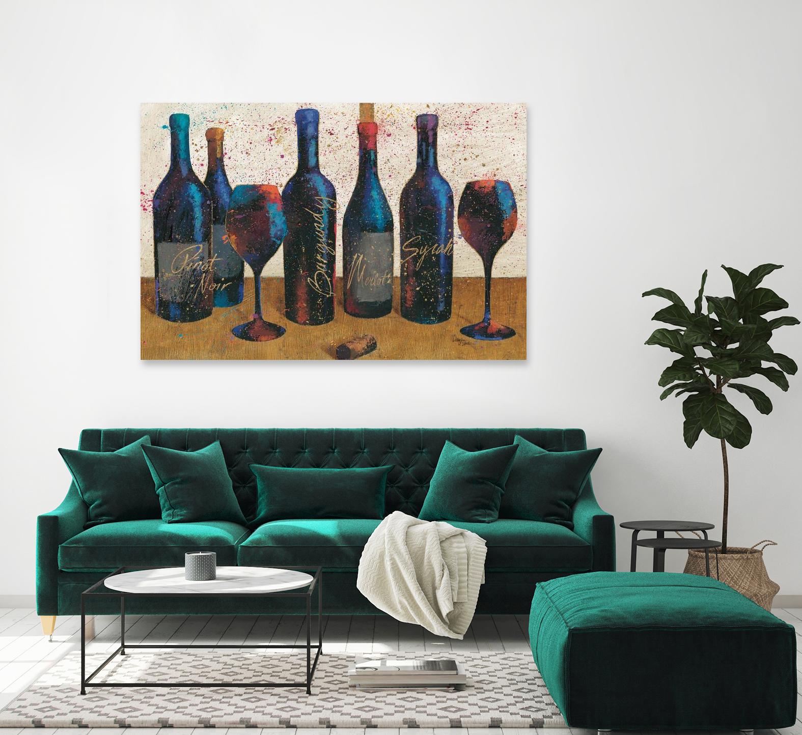 Wine Splash Light I by Wellington Studio on GIANT ART - blue fruit-food-drink