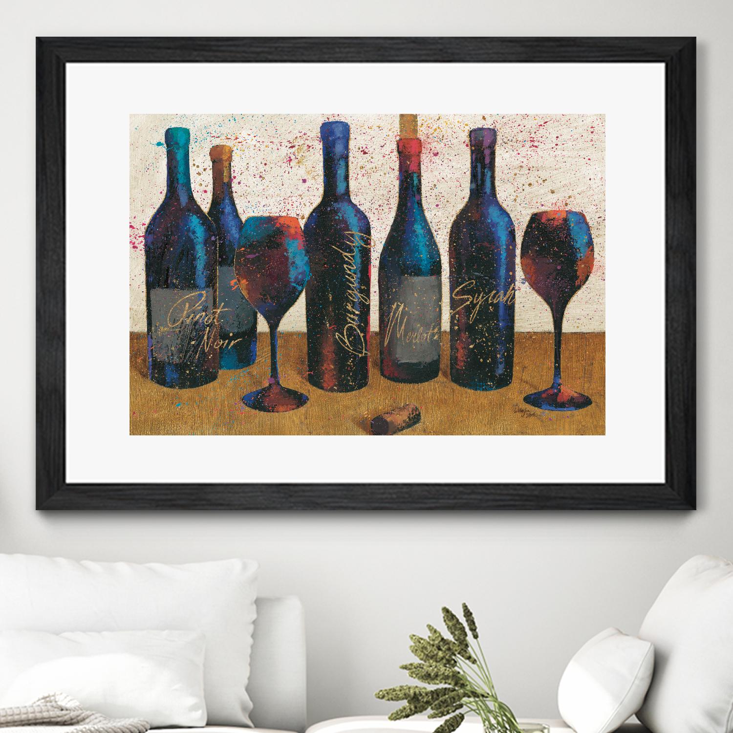 Wine Splash Light I by Wellington Studio on GIANT ART - blue fruit-food-drink