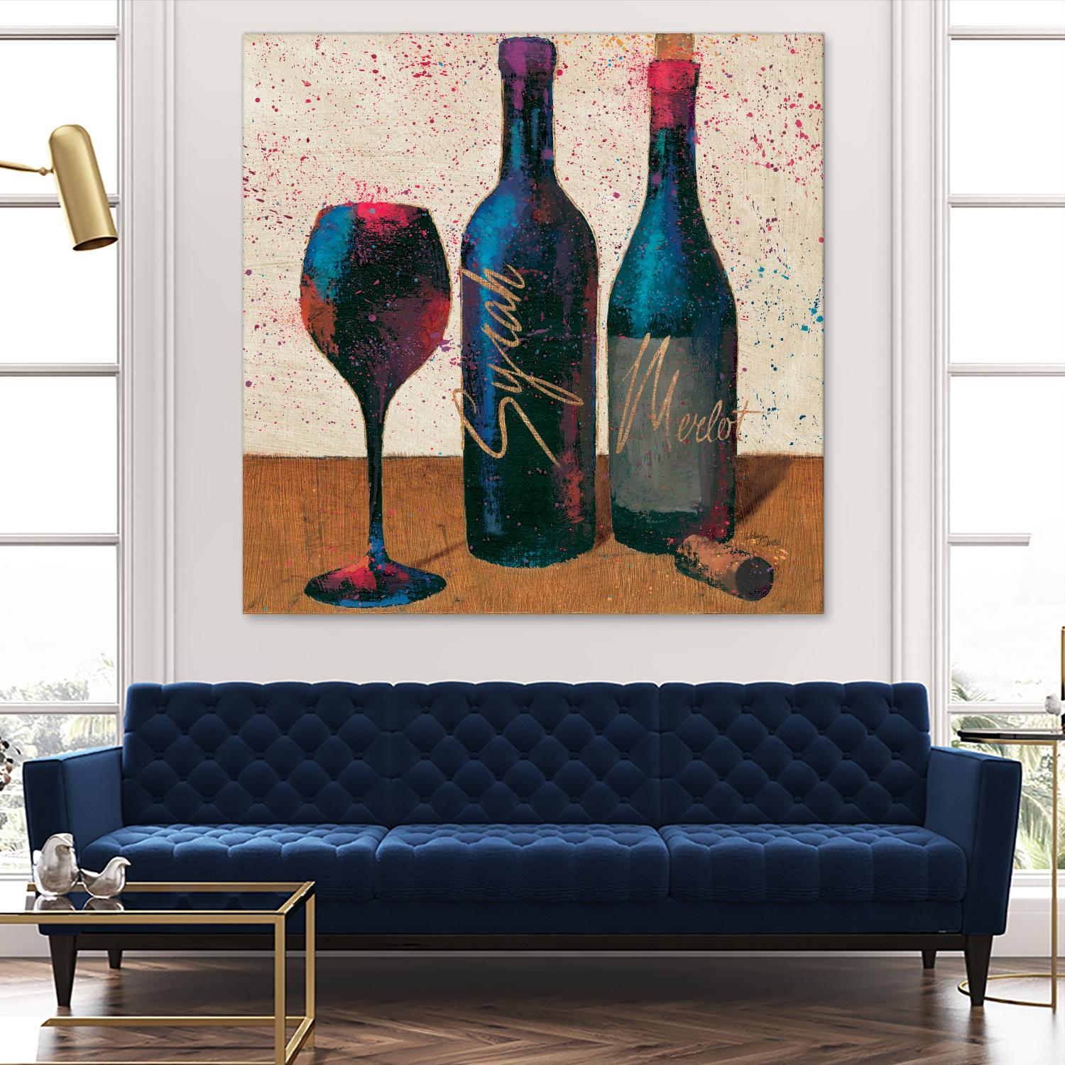 Wine Splash Light II by Wellington Studio on GIANT ART - blue fruit-food-drink