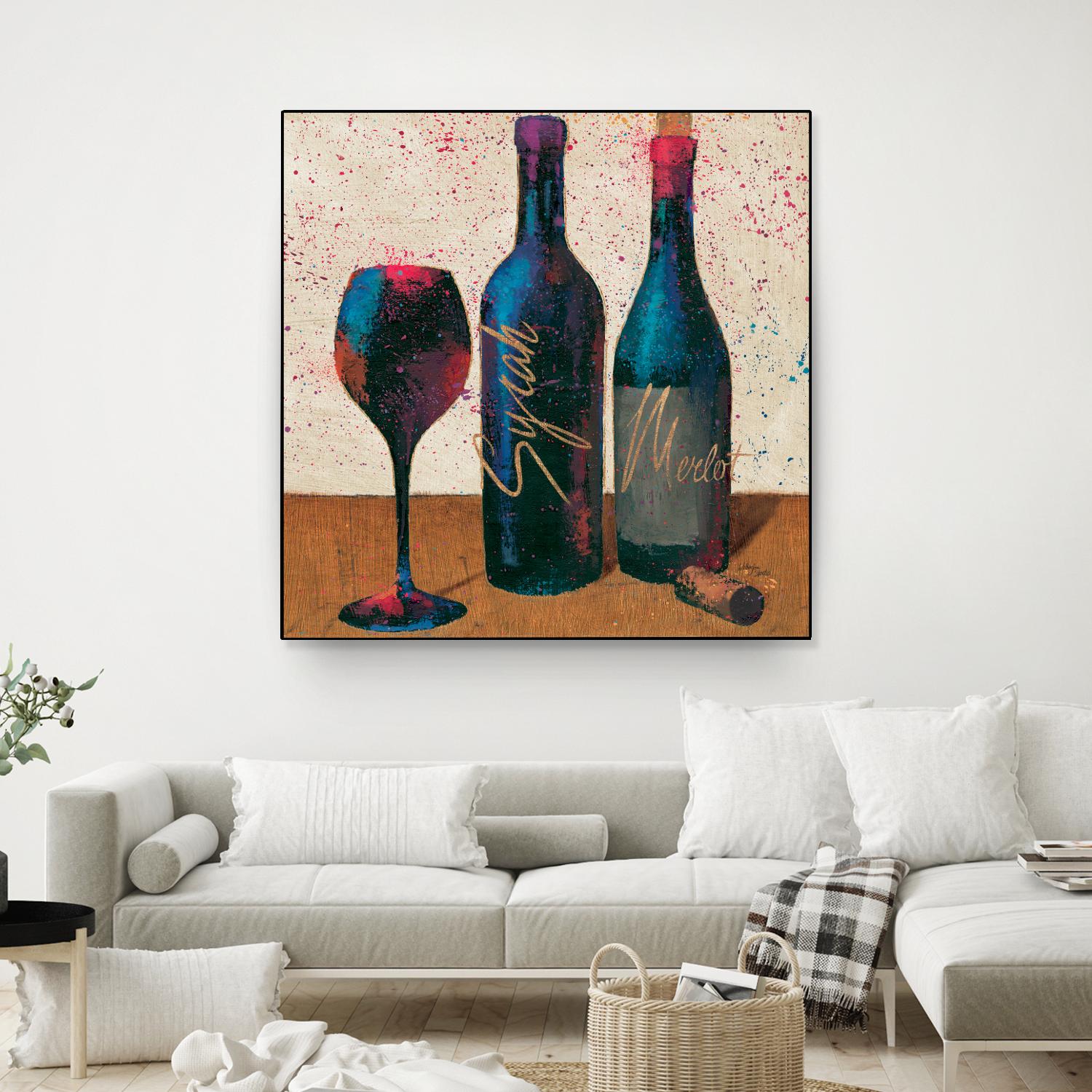 Wine Splash Light II by Wellington Studio on GIANT ART - blue fruit-food-drink