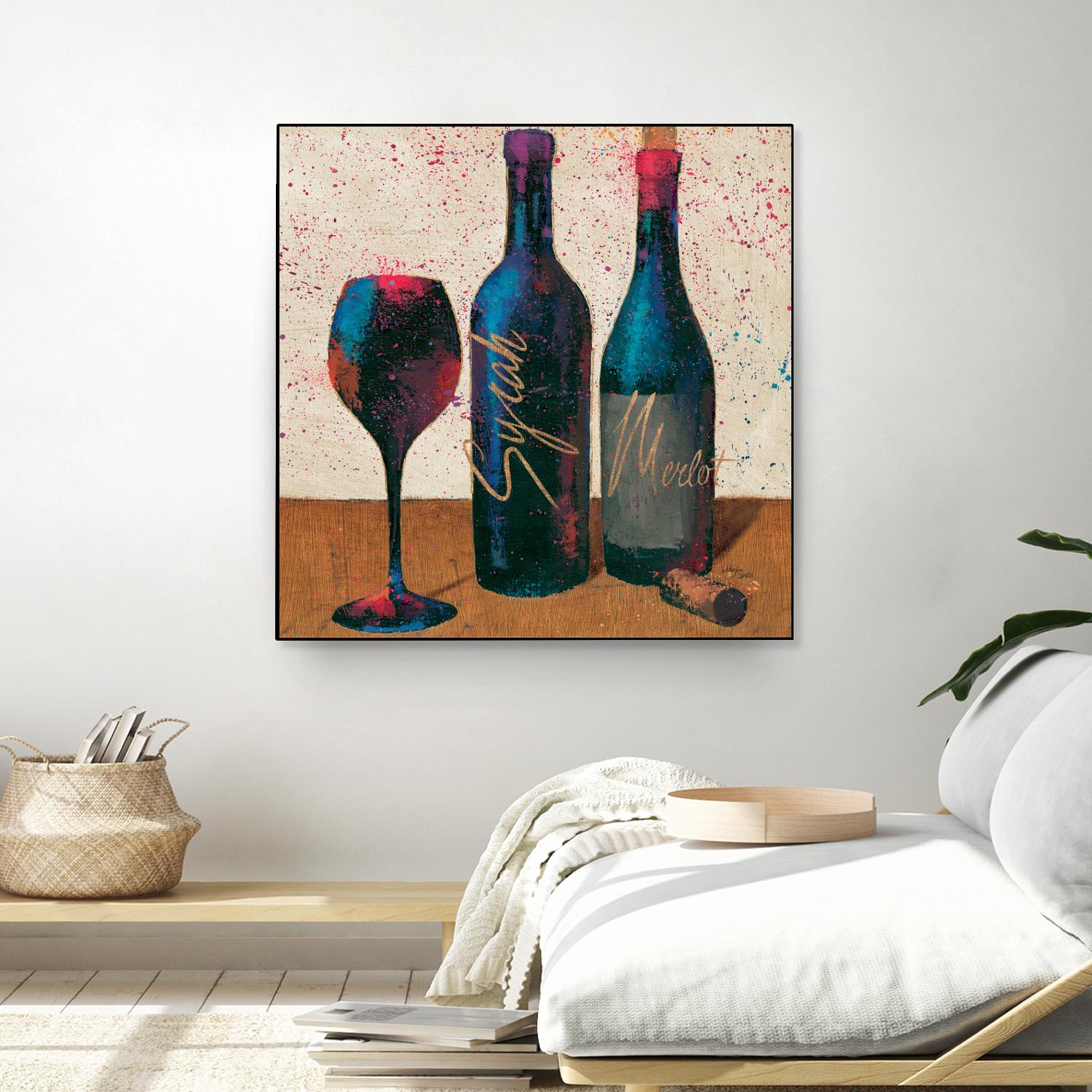 Wine Splash Light II by Wellington Studio on GIANT ART - blue fruit-food-drink