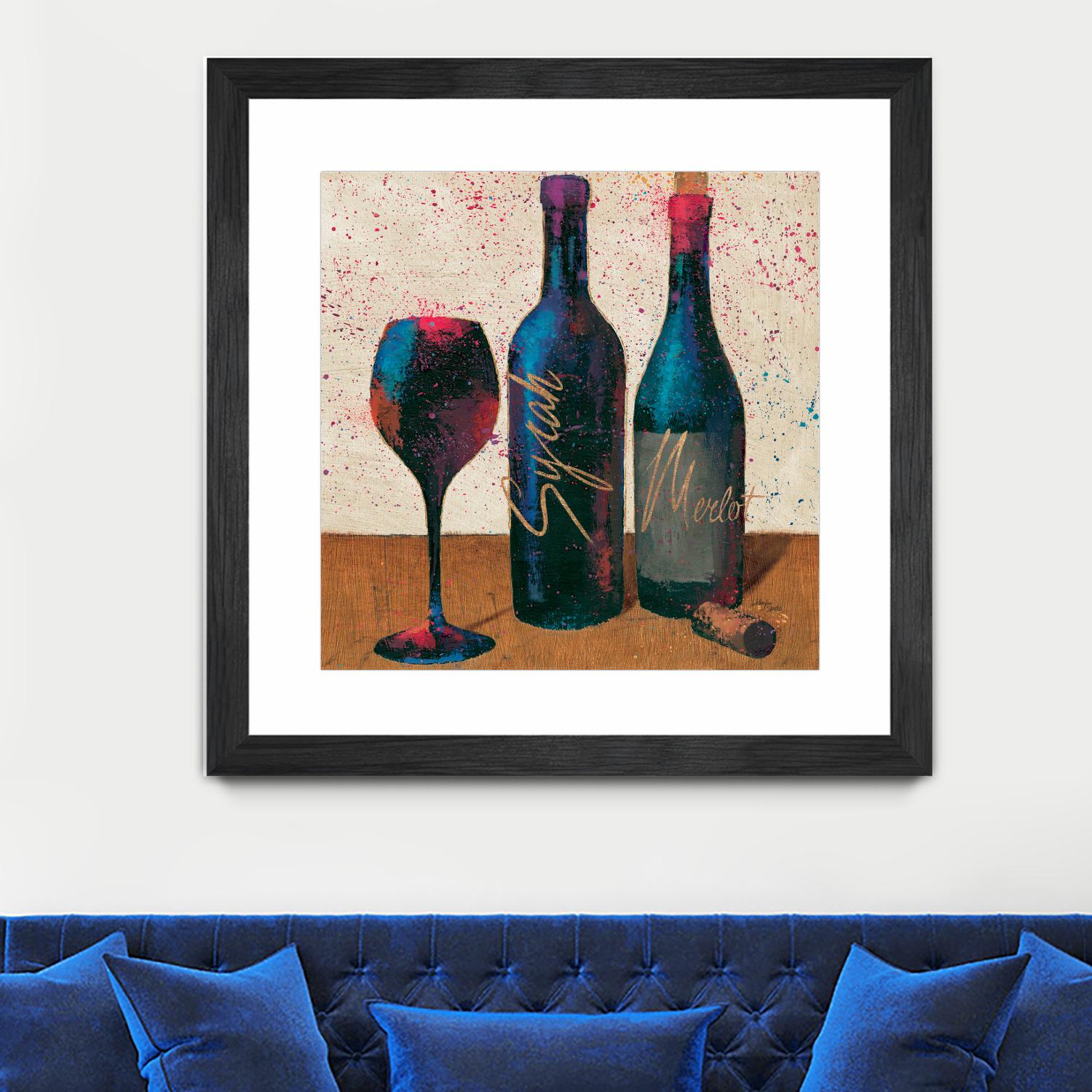 Wine Splash Light II by Wellington Studio on GIANT ART - blue fruit-food-drink
