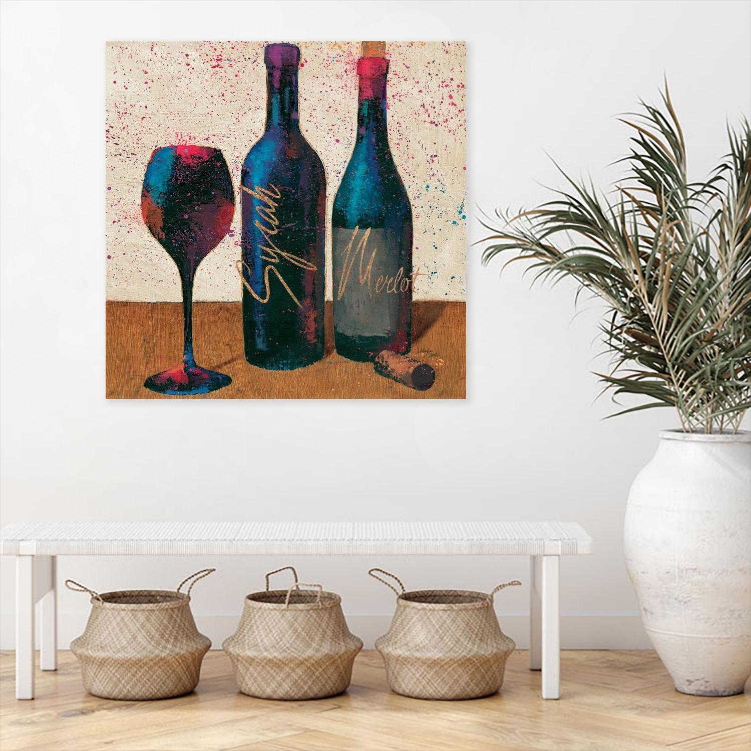 Wine Splash Light II by Wellington Studio on GIANT ART - blue fruit-food-drink