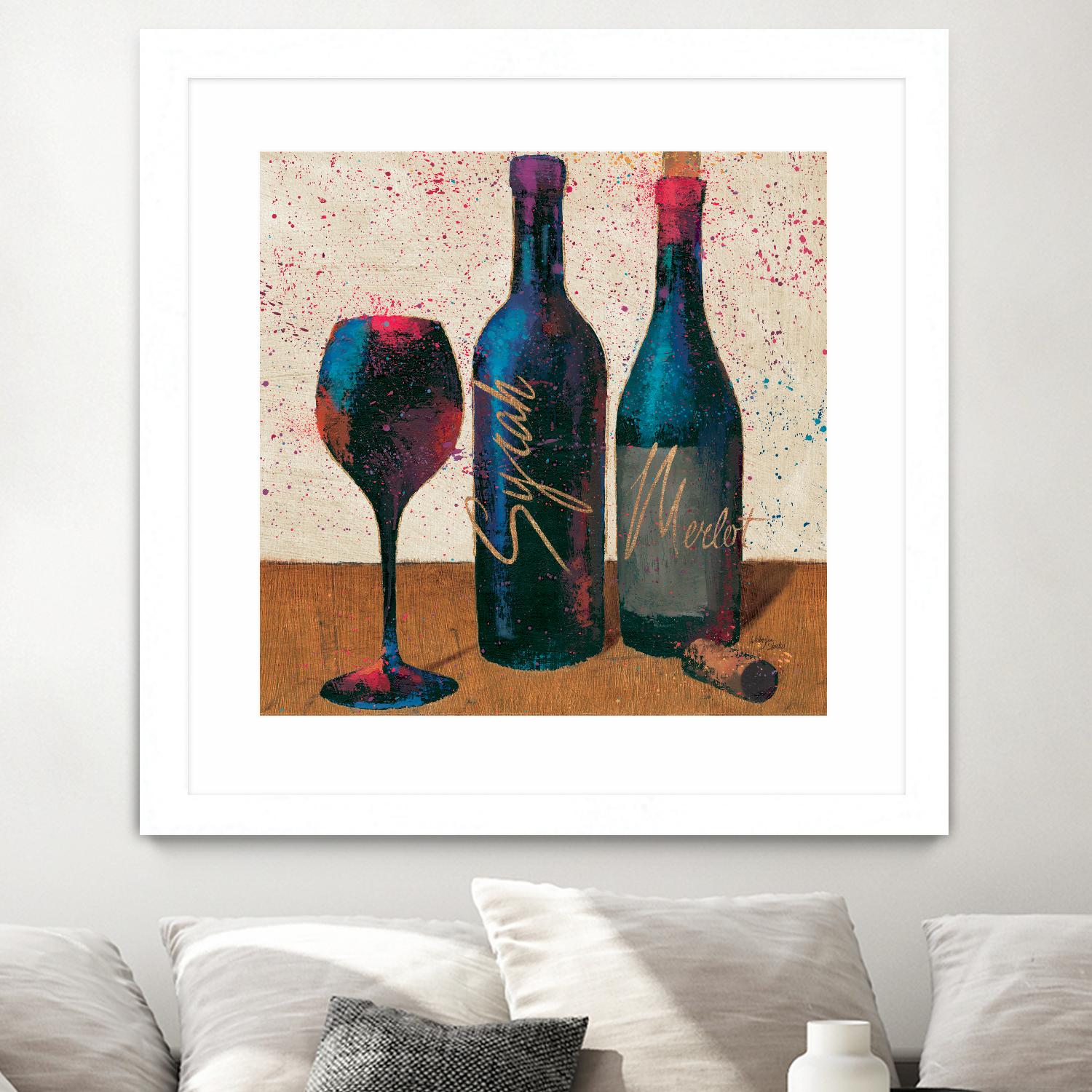 Wine Splash Light II by Wellington Studio on GIANT ART - blue fruit-food-drink