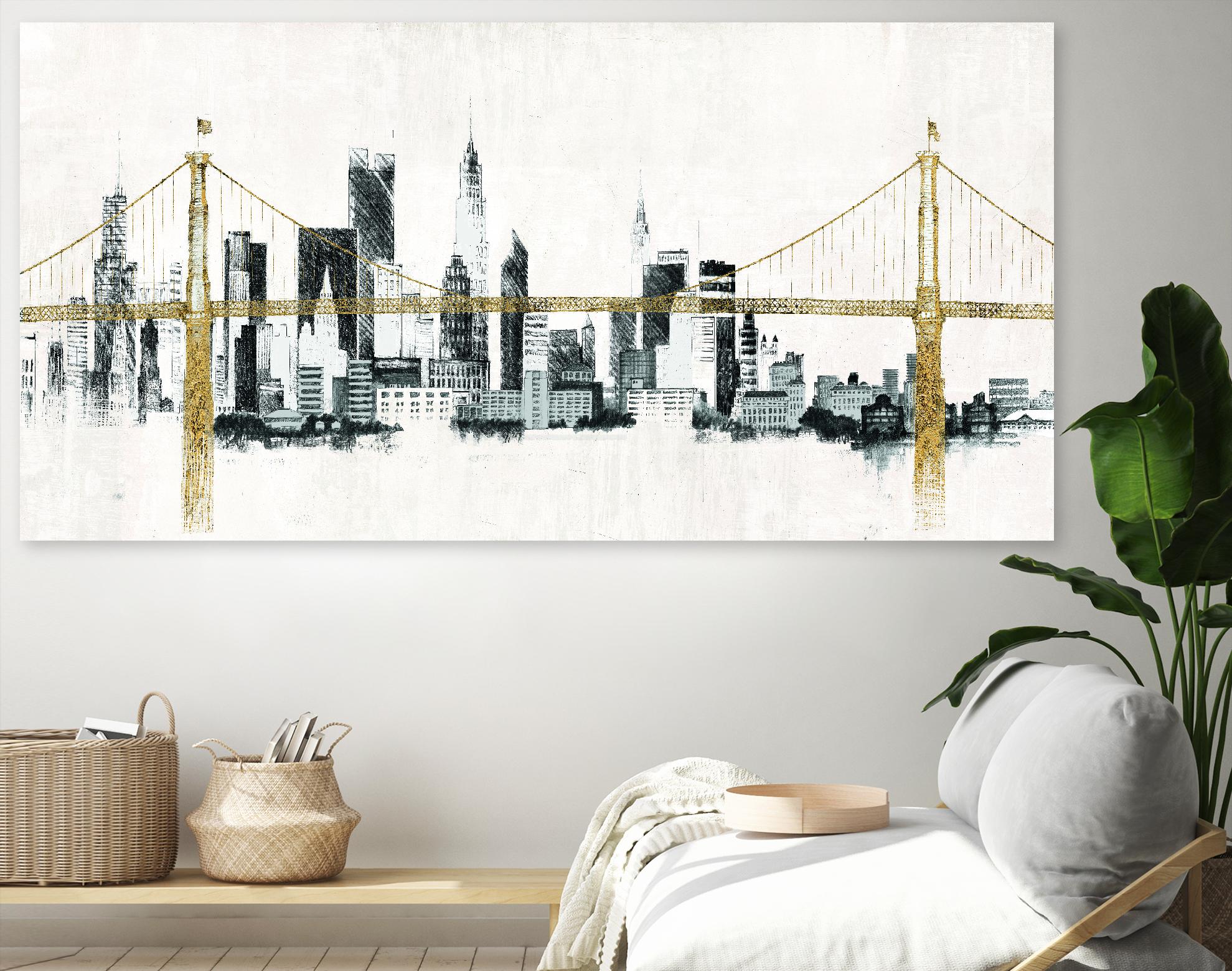 Bridge and Skyline by Avery Tillmon on GIANT ART - black city scene