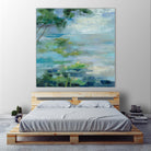 Lily Pond I by Silvia Vassileva on GIANT ART - blue landscape