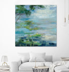 Lily Pond I by Silvia Vassileva on GIANT ART - blue landscape